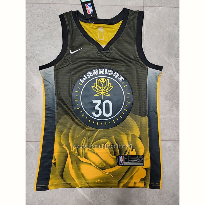 Maglia Golden State Warriors Stephen Curry #30 Citta 2022-23 Nero